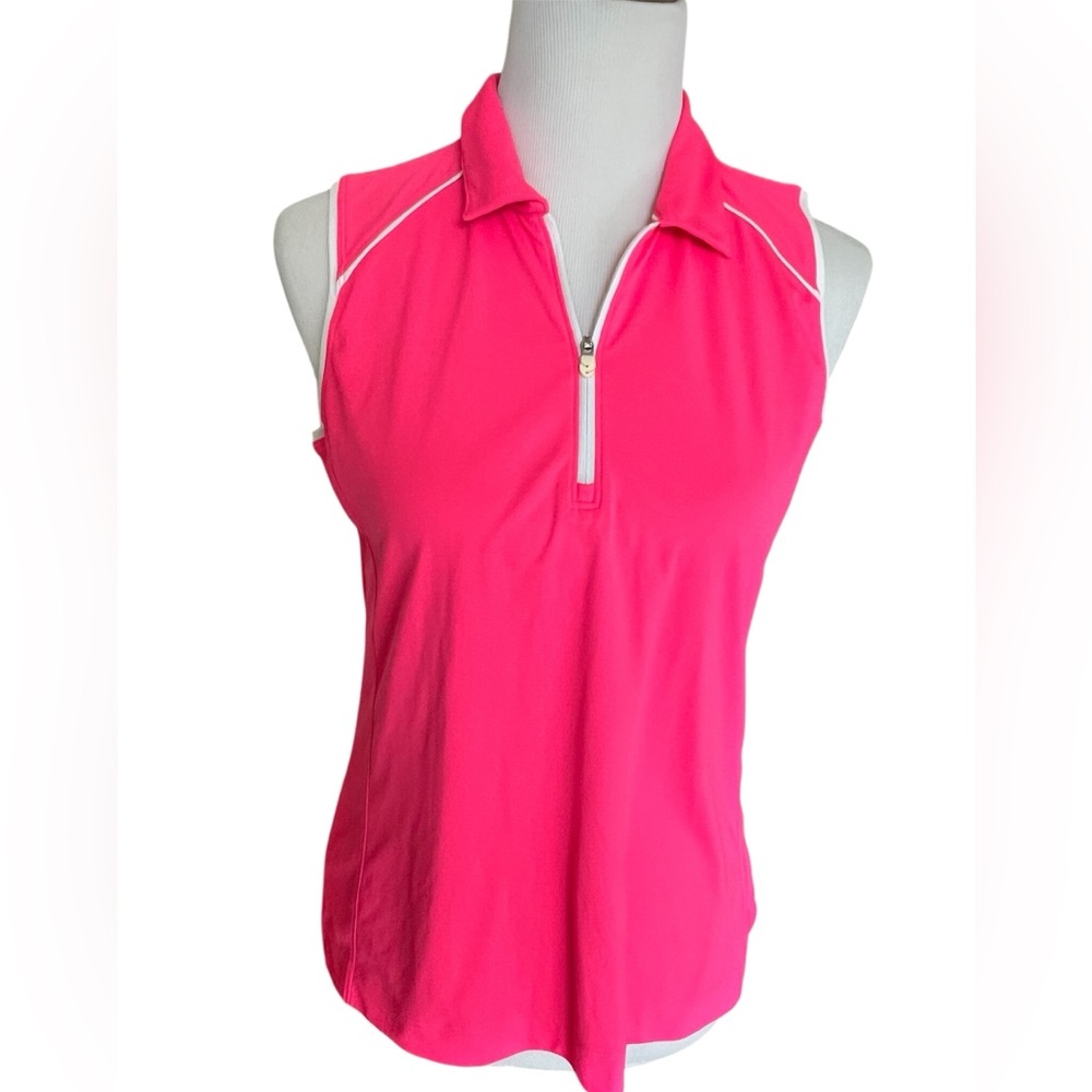 Slazenger Quarter Zip Sleeveless Women’s Golf Athletic Shirt Pink M